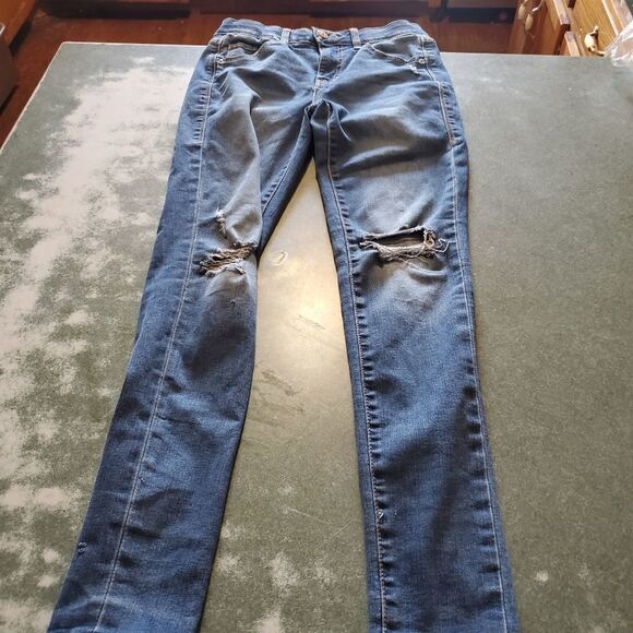Lularoe distressed standard wash denim jeans sz 24 - Picture 5 of 5